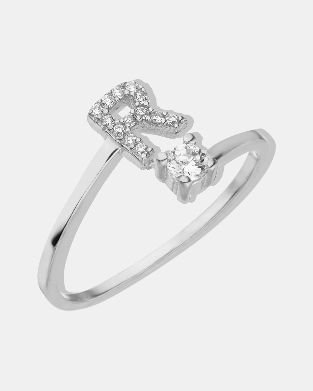 INITIAL ZIRCON RING