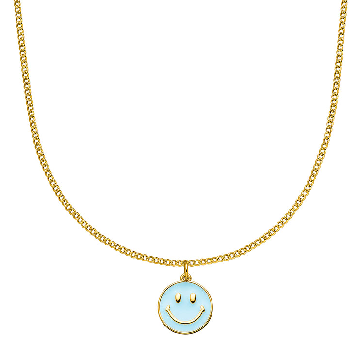 Colourful Smile Chain in Gold mit Anhänger